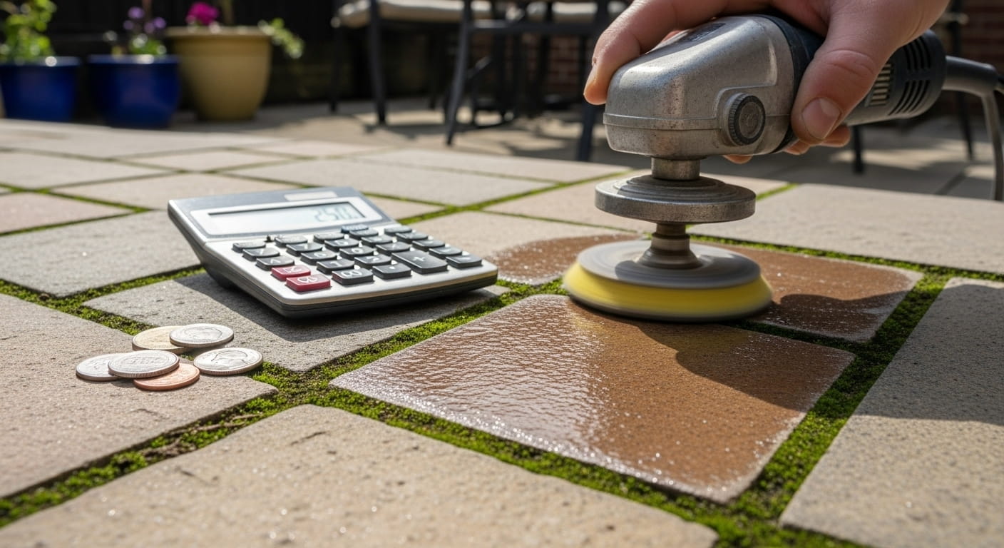 كم سعر جلي بلاط الحوش