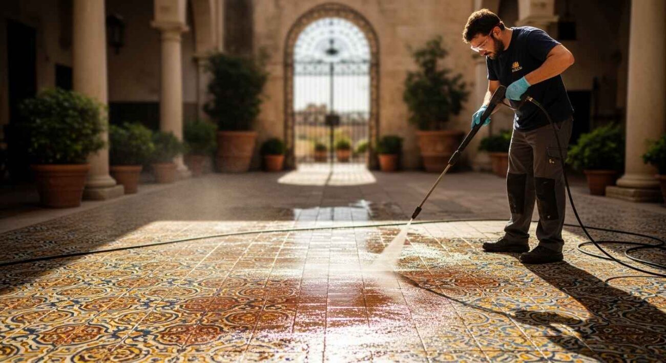 جلي بلاط حوش