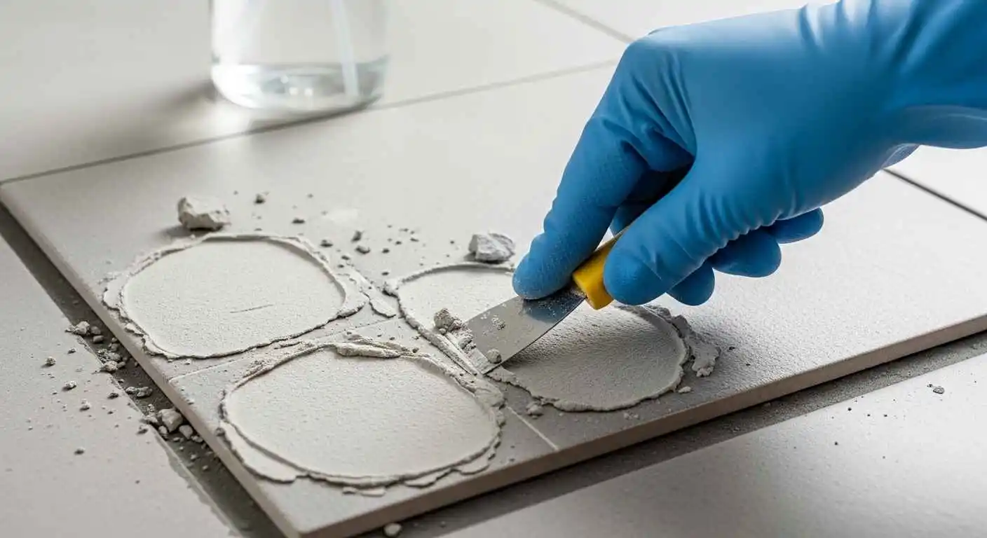 طريقة جلي البلاط من الأسمنت