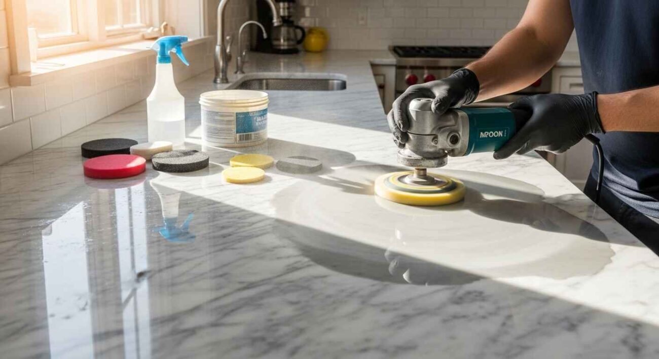 جلي الرخام في المنزل